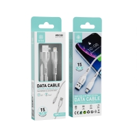 IKREA WB1392 CABLE TRENZADO DE CARGA RÁPIDA LIGHTNING 15W 3A MAX 1M BLANCO