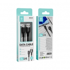 IKREA WB1501 CABLE DE DATOS TYPE-C 18W 3.4A MAX 1M NEGRO