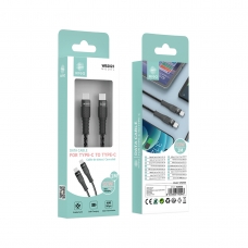 IKREA WB2023 CABLE DE DATOS CARGA RÁPIDA TYPE-C TO TYPE-C 60W 1M NEGRO
