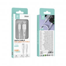 IKREA WB2025 CABLE DE CARGA RÁPIDA TYPE-C 18W 2M BLANCO