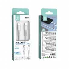 IKREA WB2027 CABLE DE CARGA RÁPIDA TYPE-C TO TYPE-C 60W 2M BLANCO