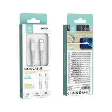 IKREA WB2028 CABLE DE CARGA RÁPIDA TYPE-C TO LIGHTNING 30W 2M BLANCO