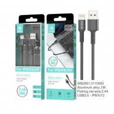 IKREA WB2851 CABLE LIGHTNING USB 2A 1M NEGRO