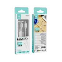 IKREA WB3003 CABLE DE DATOS DE CARGA RÁPIDA TYPE-C TO TYPE-C 60W 20V 3A 1M BLANCO