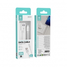 IKREA WB3018 CABLE DE CARGA RÁPIDA TRENZADO TYPE-C 60W 6A 1M BLANCO