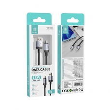 IKREA WB3020 CABLE DE CARGA RÁPIDA TRENZADO TYPE-C 18W 3.4A MAX 1M NEGRO
