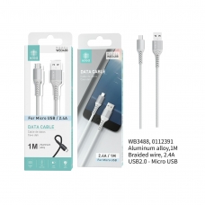 IKREA WB3488 CABLE DE DATO MICRO USB 2.4A 1M BLANCO