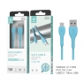 IKREA WB8322 CABLE DE DATOS SILICONA MICRO USB 2.4A 1M AZUL