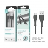 IKREA WB8322 CABLE DE DATOS SILICONA MICRO USB 2.4A 1M NEGRO