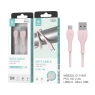 IKREA WB8322 CABLE DE DATOS SILICONA MICRO USB2.4A 1M ROSA