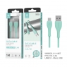 IKREA WB8322 CABLE DE DATOS SILICONA MICRO USB 2.4A 1M VERDE