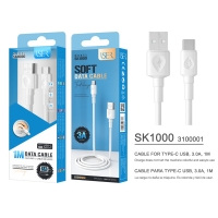 ISER SK1000 CABLE TYPE-C 3.0A 1M OD4.0 BLANCO