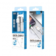 ISER SK1036 CABLE DE DATO TYPE-C OD3.8 6A 1M BLANCO