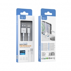 ISER SK1055 CABLE DE DATOS LIGHTNING 1M 3.4A BLANCO