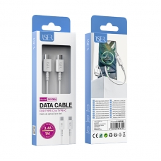 ISER SK1064 CABLE DE DATOS TYPE-C TO TYPE-C 3.4A 1M BLANCO