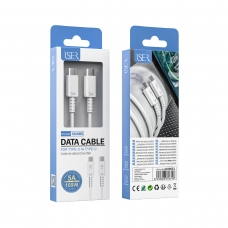 ISER SK1065 CABLE TYPE-C TO TYPE-C 5A 1M BLANCO