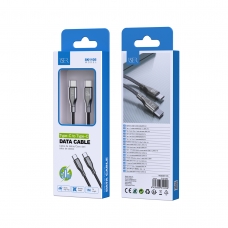 ISER SK1105 CABLE TRENZADO CARGA RÁPIDA TYPE-C TO TYPE-C 60W 1M NEGRO