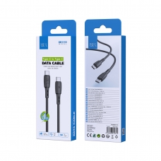 ISER SK1110 CABLE DE DATOS PVC TYPE-C TO TYPE-C 60W 1M NEGRO