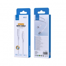 ISER SK1111 CABLE DE DATOS PVC TYPE-C TO LIGHTNING 30W 1M BLANCO
