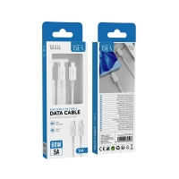 ISER SK1132 CABLE DE CARGA RÁPIDA TYPE-C TO TYPE-C 60W 5A 1M BLANCO