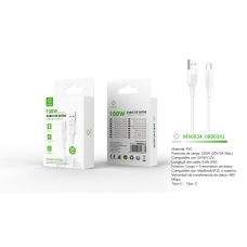WOOX MX0034 CABLE DE DATOS TYPE-C 5A 2M BLANCO