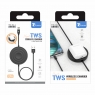 LT PLUS A8665 CARGADOR INALÁMBRICO+LIGHTNING USB  1.45M 10W NEGRO