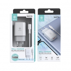 IKREA WA0195 CARGADOR SMART IC CON CABLE MICRO USB 2.4A BLANCO