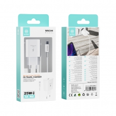 IKREA WA0344 CARGADOR PD CON CABLE TYPE-C TO TYPE-C 25W 4A MAX BLANCO