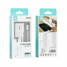 IKREA WA0346 CARGADOR PD CON CABLE TYPE-C TO TYPE-C 25W 4A MAX BLANCO