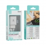 IKREA WA0353 CARGADOR 2 PUERTOS PD+QC3.0 CON CABLE TYPE-C TO LIGHTNING 35W 3A MAX BLANCO