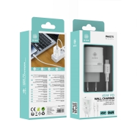IKREA WA0375 CARGADOR PD TYPE-C CON CABLE TYPE-C TO TYPE-C 45W GAN BLANCO