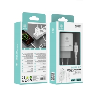 IKREA WA0377 CARGADOR PD 2 PUERTOS TYPE-C CON CABLE TYPE-C TO TYPE-C 45W GAN BLANCO