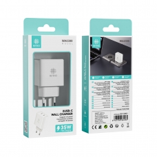 IKREA WA0399 CARGADOR PD CON 2 PUERTOS USB-C 35W BLANCO