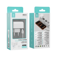 IKREA WA0412 CARGADOR TYPE-C PD CON CABLE TYPE-C TO TYPE-C 40W 5A MAX BLANCO 
