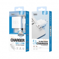 ISER SA0022 CARGADOR RÁPIDO CON CABLE MICRO USB 5A BLANCO