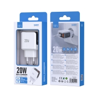 ISER SA0097 CARCADOR 2 PUERTOS QC3.0 TYPE-C/USB-A GAN HIGH POWERED 20W BLANCO