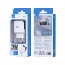 ISER SA0097 CARCADOR 2 PUERTOS QC3.0 TYPE-C/USB-A GAN HIGH POWERED 20W BLANCO