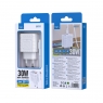 ISER SA0102 CARCADOR 2 PUERTOS QC3.0 TYPE-C/USB-A CON CABLE TYPE-C TO LIGTNING 30W BLANCO