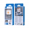 ISER SA0103 CARCADOR 2 PUERTOS QC3.0 TYPE-C/USB-A GAN HIGH POWERED 20W GRIS+NARANJA