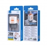 ISER SA0105 CARCADOR 2 PUERTOS QC3.0 TYPE-C/USB-A CON CABLE TYPE-C TO LIGHTNING 20W GRIS+NARANJA
