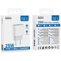 ISER SA0124 CARGADOR TYPE-C 25W CON PROTECCIÓN INTELIGENTE BLANCO