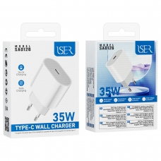 ISER SA0126 CARGADOR TYPE-C 35W CON PROTECCIÓN INTELIGENTE BLANCO