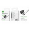 MX0067 EU Single USB Wall Cargador 5V/2.4A Con USB To Micro Cable-Negro