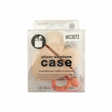 WOOX WC3072 FUNDA SILICONA PARA AIRPODS CORAZÓN BEIGE