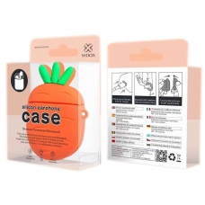 WOOX WC3081 FUNDA SILICONA PARA AIRPODS ZANAHORIA
