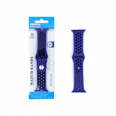 WOOX WR3033 CORREA DE SILICONA CON AGUJEROS TRANSPIRABLES PARA IWATCH 38/40MM AZUL+NEGRO