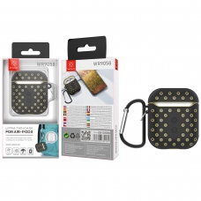 WOOX WR9058 FUNDA PARA AIRPODS DISEÑO AGUJEROS NEGRO+AMARILLO