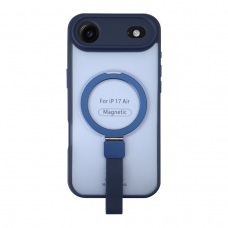FUNDA MAGNÉTICA DE TACTO SUAVE CON SOPORTE DE ANILLO PARA IPHONE 17 AIR AZUL