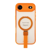 FUNDA MAGNÉTICA DE TACTO SUAVE CON SOPORTE DE ANILLO PARA IPHONE 17 AIR NARANJA