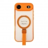 FUNDA MAGNÉTICA DE TACTO SUAVE CON SOPORTE DE ANILLO PARA IPHONE 17 AIR NARANJA